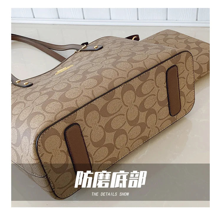 Luxury Designer Women'S One Shoulder Handbag Printed Vintage Paris Fashion Tote Bags Large -Capacity Portable Bag Cluch Bag Purs