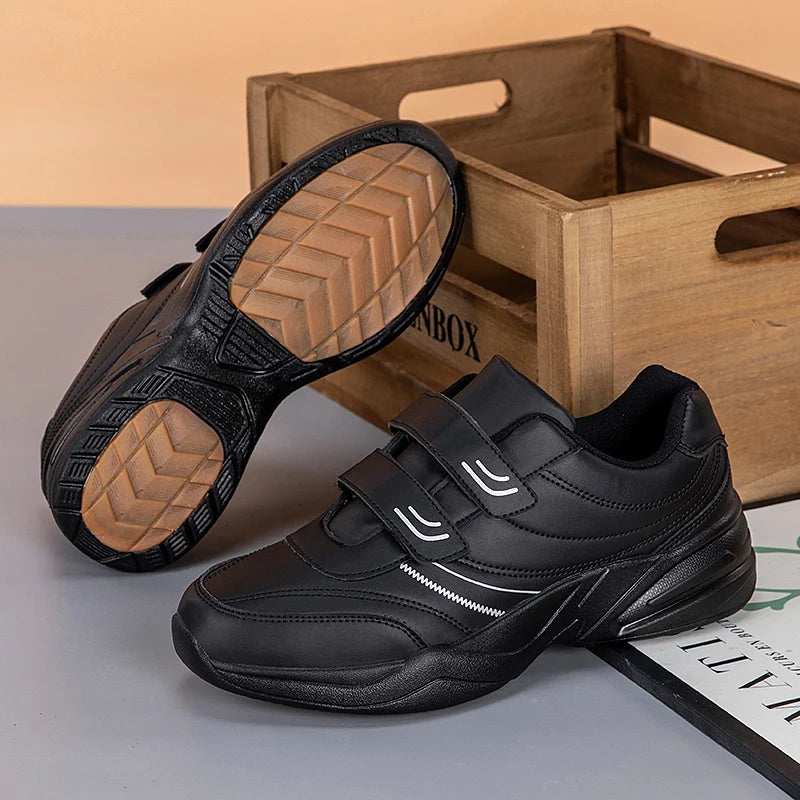 Large Size 48 White Casual Sneakers Men Comfy Leather Lightweight Men's Sports Shoes Outdoor Non-slip Walking Shoes Man Trainers