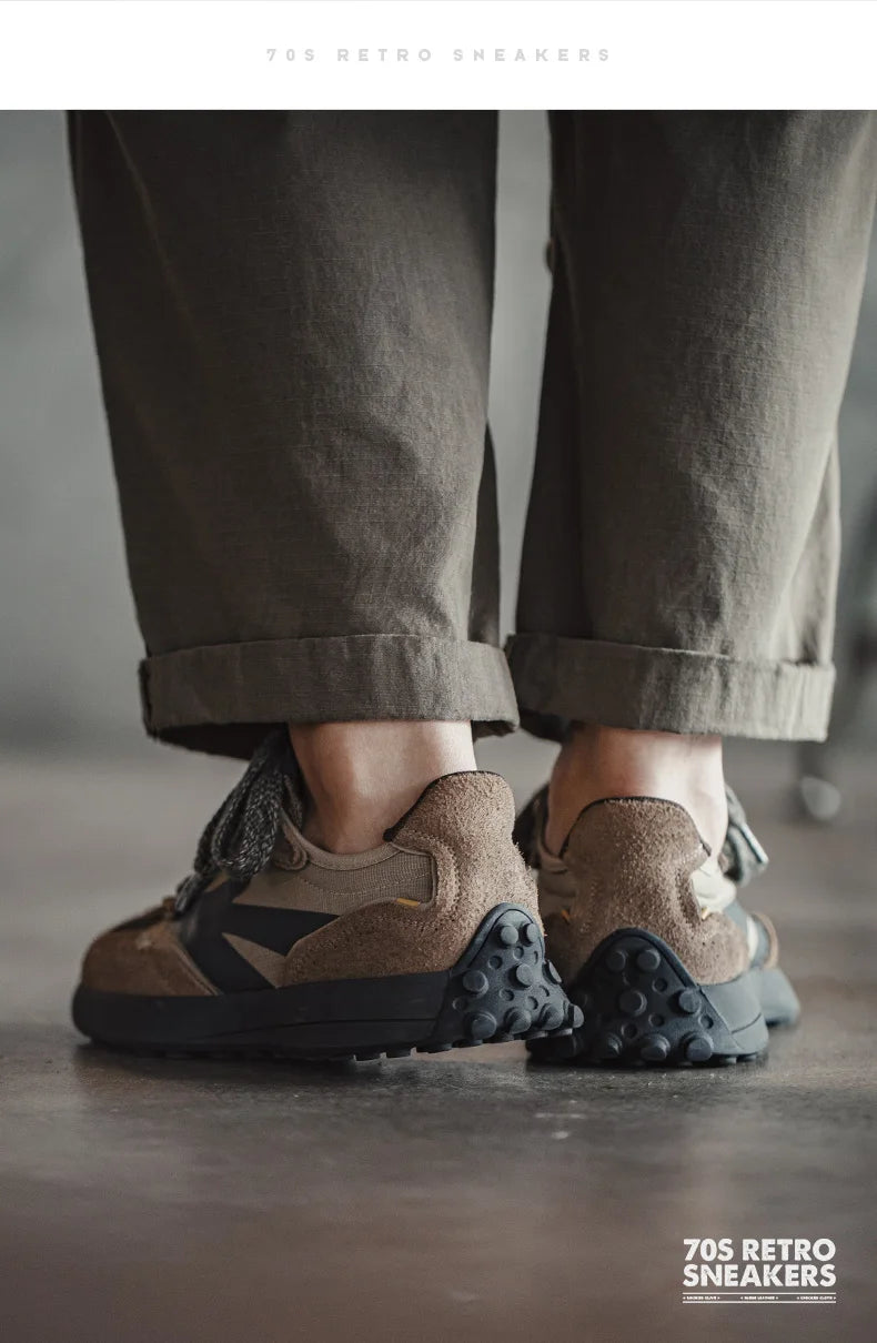 Maden Retro 70's Casual Sneakers for Men's Fall and Winter Thick Sole Sporty Jogging Breathable Casual Shoes