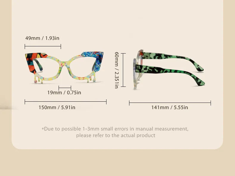 2024 New In Colorful Reading Glasses Women Popular Casual Optical Presbyopia Eyeglasses Diopter +50+100+150+200+300+350 300921