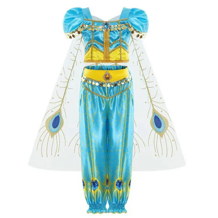 Halloween Party Princess Dress Kids Jasmine Costume
