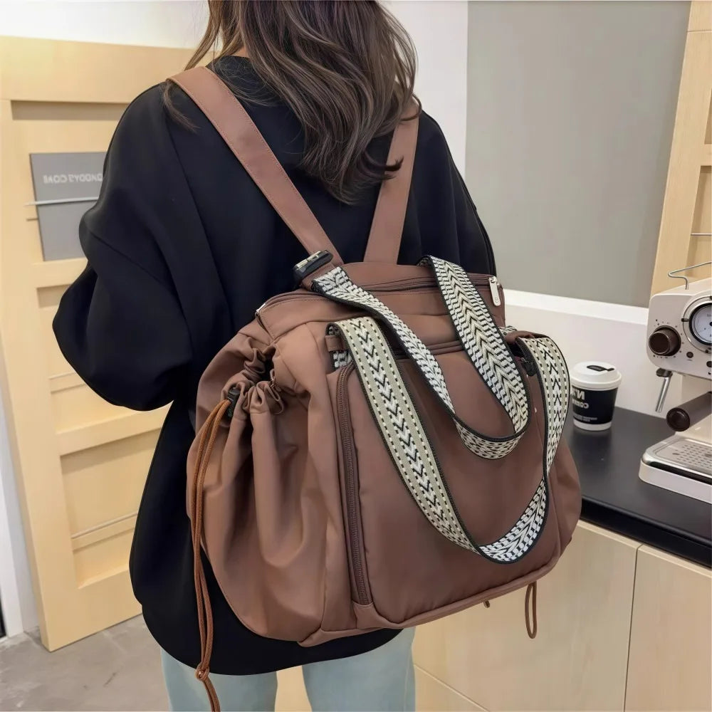 Multifunctional Travel Storage Bag Lightweight Large Capacity Women's Backpack Oxford Cloth Waterproof Tote Bag