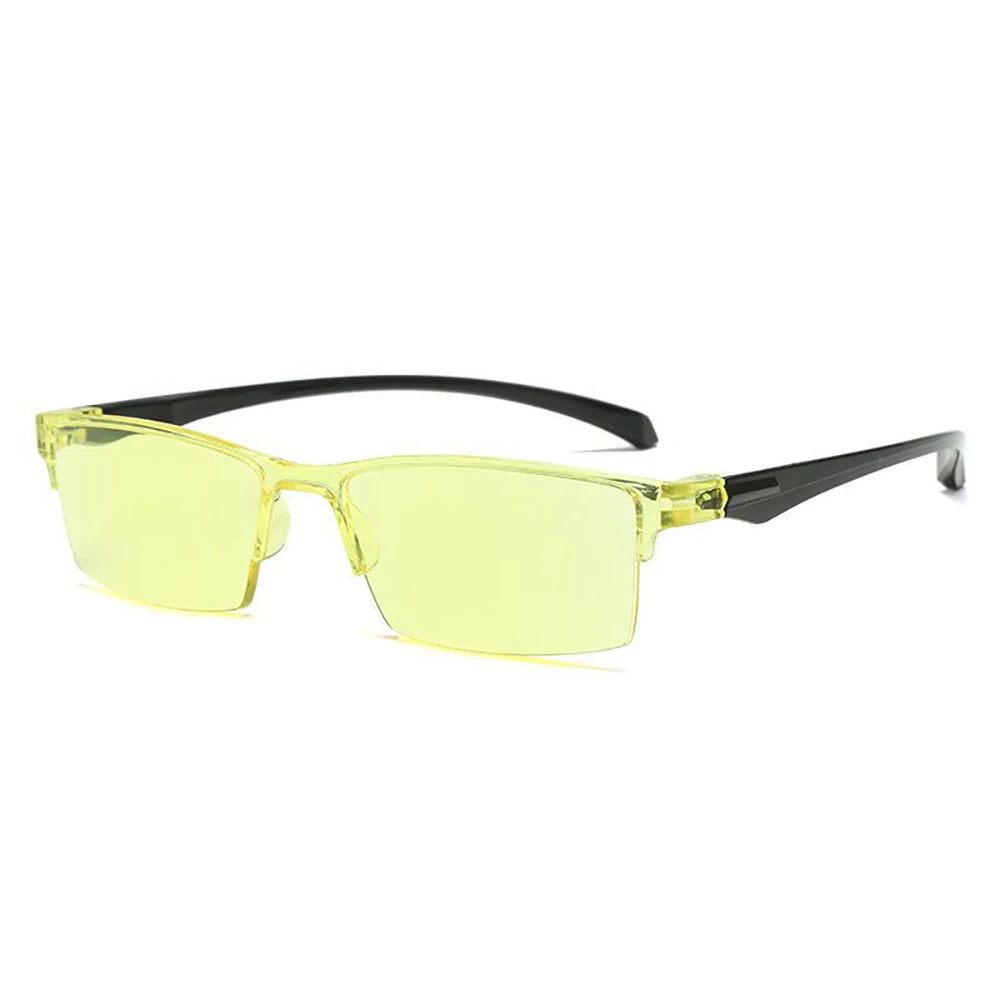 Intelligent Progressive Multifocal Reading Glasses Anti Blue Light Half Frame Spectacles Far Near Dual Use Presbyopic Glasses