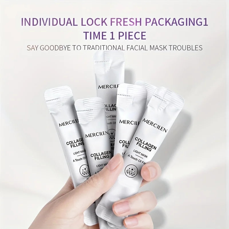 20pcs Mercilen Collagen Peeling Facial Masks Anti Wrinkles Moisturizing Hydrating Anti-Aging Peel-Off Face Mask Tearing Masks