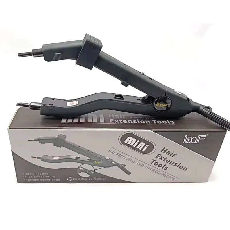New arrival JR609 Quality Black Heat Hair Connector Temperature Controllable Heat Iron Hair Extension Tools Kit