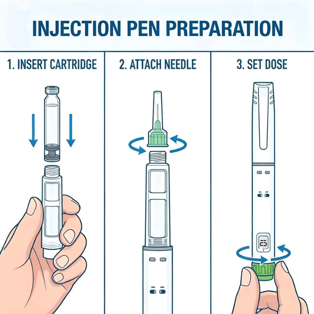 10set Adjustable Disposable Sterile Injection Pen Insulin Injection Pen with 3ml Cartridges bottles 32G 4mm Pen Tip