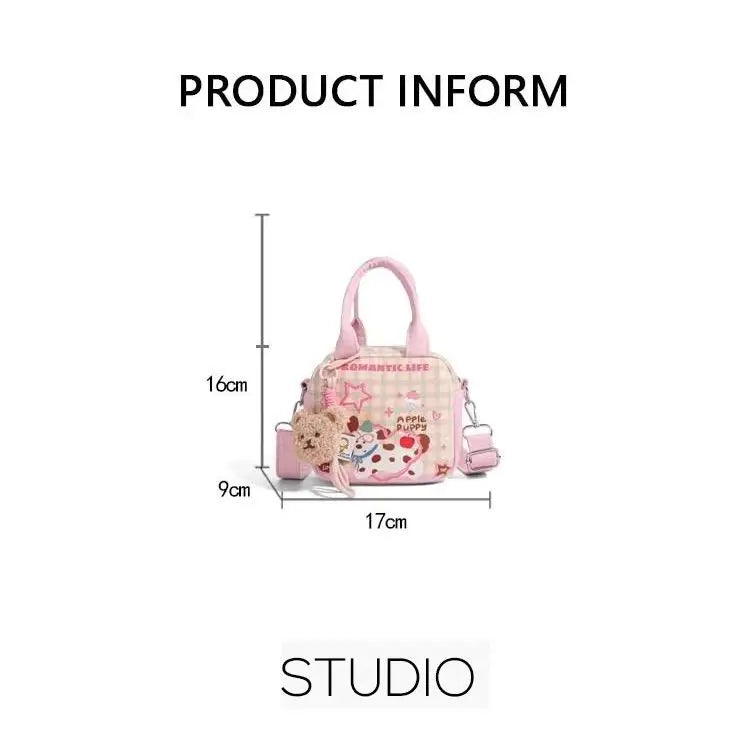 Cute Dog Handbag Women – Versatile Canvas Bag; Shoulder Bag for Men – Large Capacity, Durable and Soft