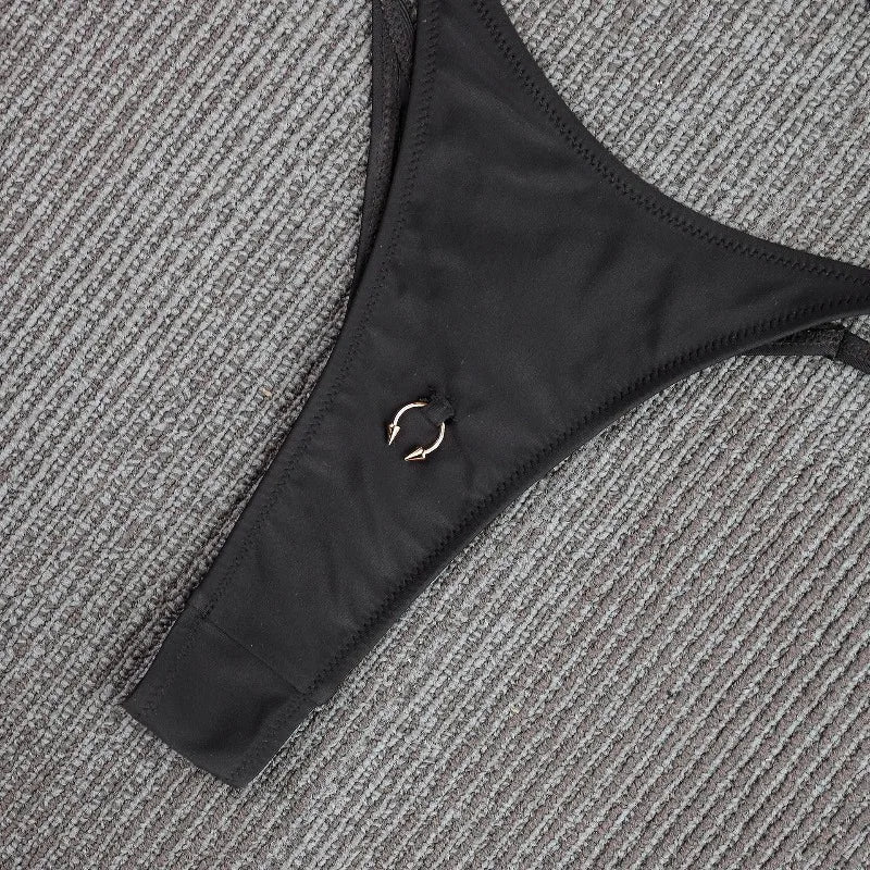 2026 Female Bikini Set Black Biquini Bathing Suit Thong Push Up Bikinis Sexy Women Swimsuit Swimwear Swimming Suits Beachwear