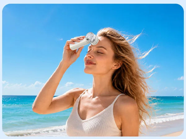 ORICO Portable Handheld Turbo Fan TEC Semiconductor Cold Cooling Mini Pocket Fan 120 Speed Digital Display Rechargeable Travel O