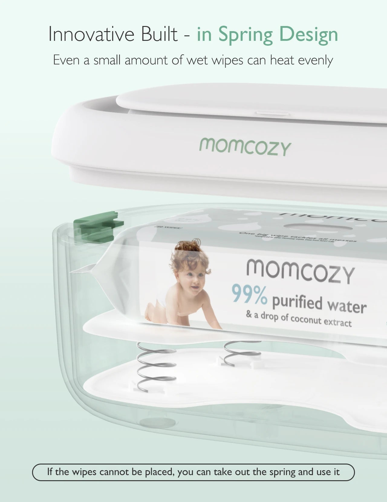 Momcozy Baby Wipe Warmer, Large Capacity, Fast and Even Heating, 4 Modes of Temperature Heating Control, with Night Light