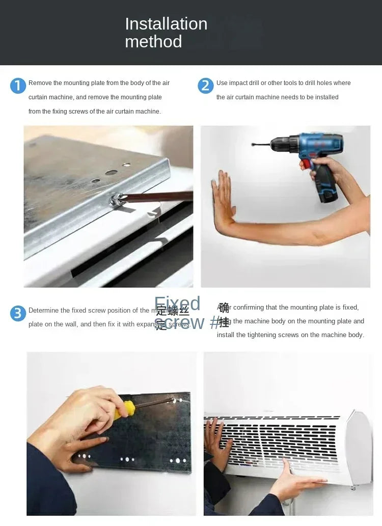 220V Commercial Air Curtain Door for Supermarket and Cold Storage with Silent Operation CAA