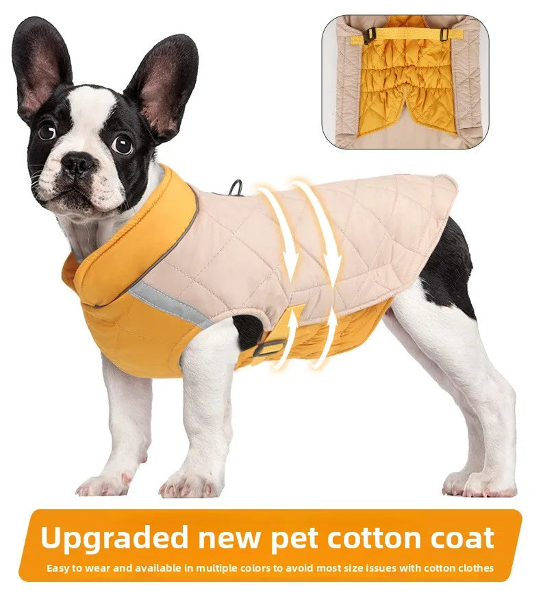 New Winter Pet Dog Clothes Thickened Fighting Dog Clothes Reflective Dog Cotton Clothes Pet Clothes
