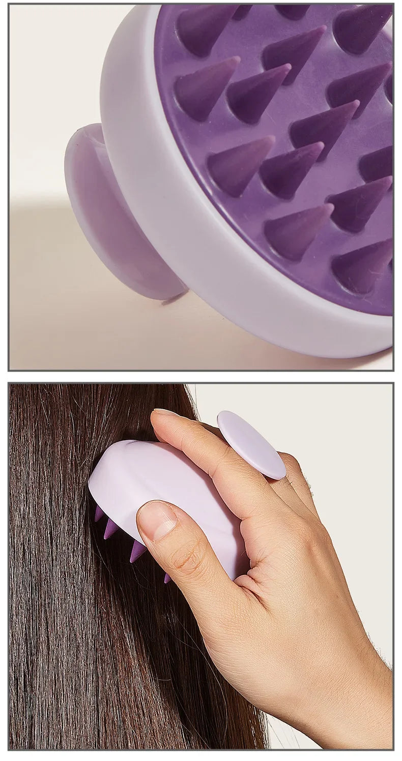 Silicone Shampoo Scalp Hair Massager Head Body Scalp Massage Brush Comb Hair Washing Comb Shower Brush Bath Spa Massage Brush