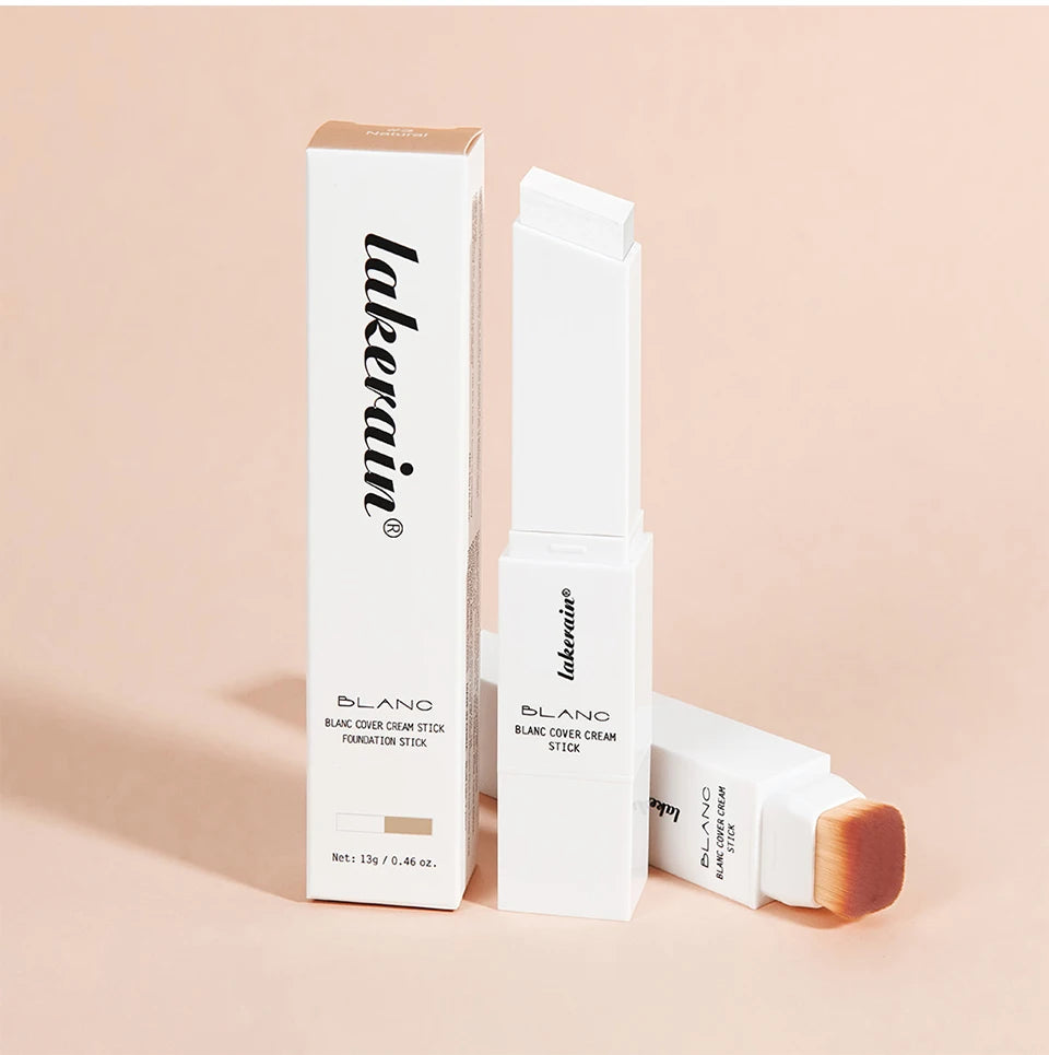 Lakerain Blanc Cover Cream Stick Dual-ended Design Waterproof Foundation Coverage Travel Bronze Creamy Foundation Natural Makeup