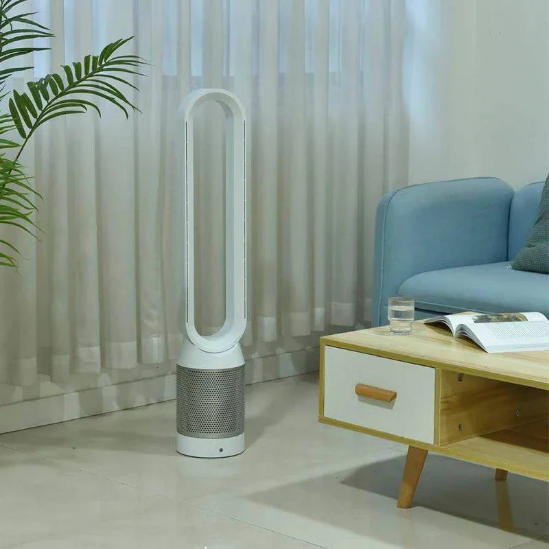 220V Bladeless Fan for Home Ultra Quiet Stand Tower Fan Remote Control Circulating Fan