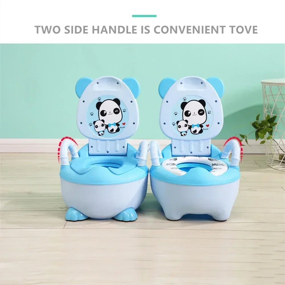 Panda Baby Potty Boys and Girls Potty Training Seat Children's Pot  Urinal Infant Cute Toilet Seat WC -Free Cleaning Brush
