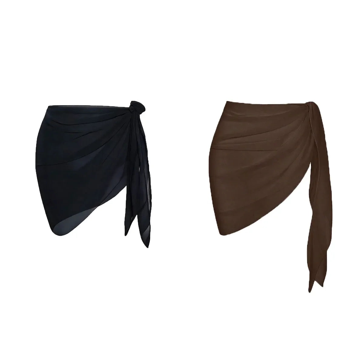 Summer Vacation Bikini Beach Skirt Women Beach Swimming Chiffon Skirt Lightweight Scarf Beach Swimsuit Hoodie Strap Design Sexy