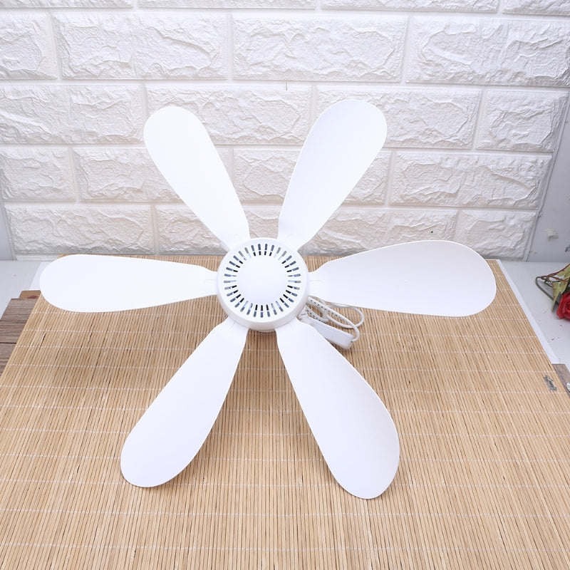 220V 20W 6 Leaves Ceiling Fan 16.5inch Silent Household Bedroom Hanging Fan Drop Shipping