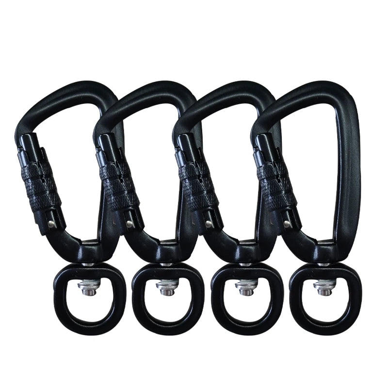 Safety Carabiner Clip Auto Locking 360 Rotational Hook 4KN Pull for Dog Leash Hammocks Backpacks Outdoor Climbing Accessories