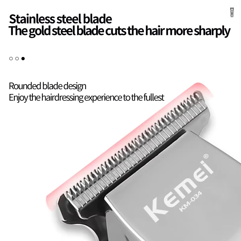 Kemei KM-034 Professional Hair Trimmer Men's Electric Beard Trimmer LCD Display Hair Clipper Haircut Set
