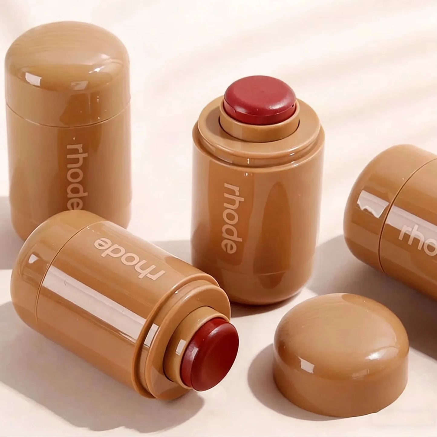 Rhode Skin Pocket Blush Stick Lip Cheek Hydrating Stick Natural Rouge Powder Blusher Cream Lipstick Cheek Teacup Candy Color