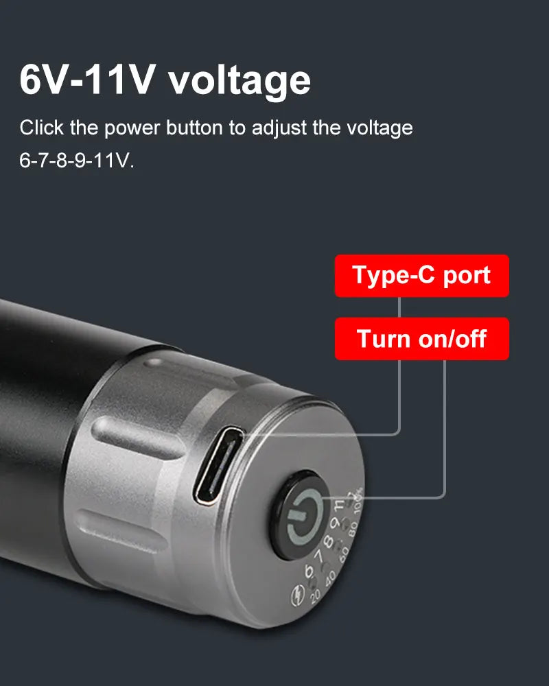 Professional Mini Rocket Wireless Tattoo Power Supply RCA Interface Chargeable Rotary Tattoo Pen Battery Tattoo Machine Supplies
