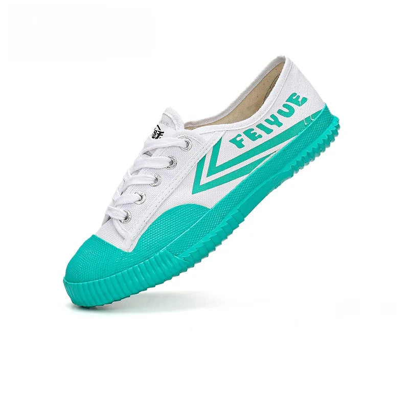 DaFu Flying Men's Running Jump Far Athletic Shoes Sports Women's Canvas Couple's Black Shoes Low Top Breathable Rubber Sole