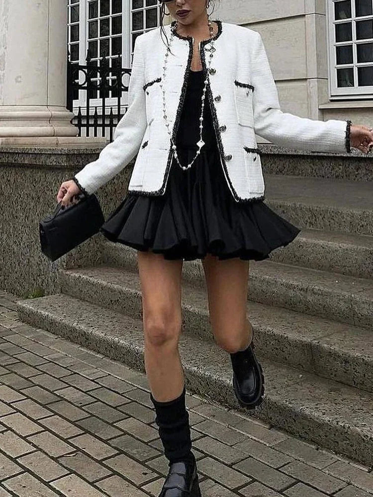 Summer White Women's Mini Skirt A-line High Waist Sexy Cute Ruffle Vintage Tennis Skirt Elastic Waist Tutu Short Skirts Women