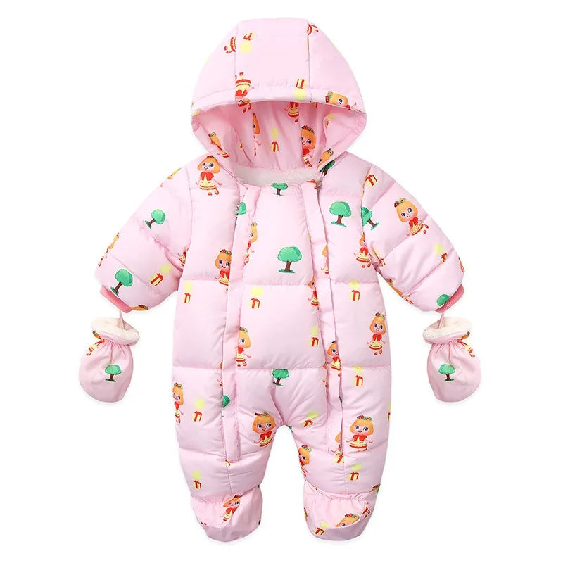 Ircomll Hight Quality Newborn Baby Winter Clothes Snowsuit Warm Fleece Hooded Romper Cartoon Lion Jumpsuit Toddler Kid Outfits