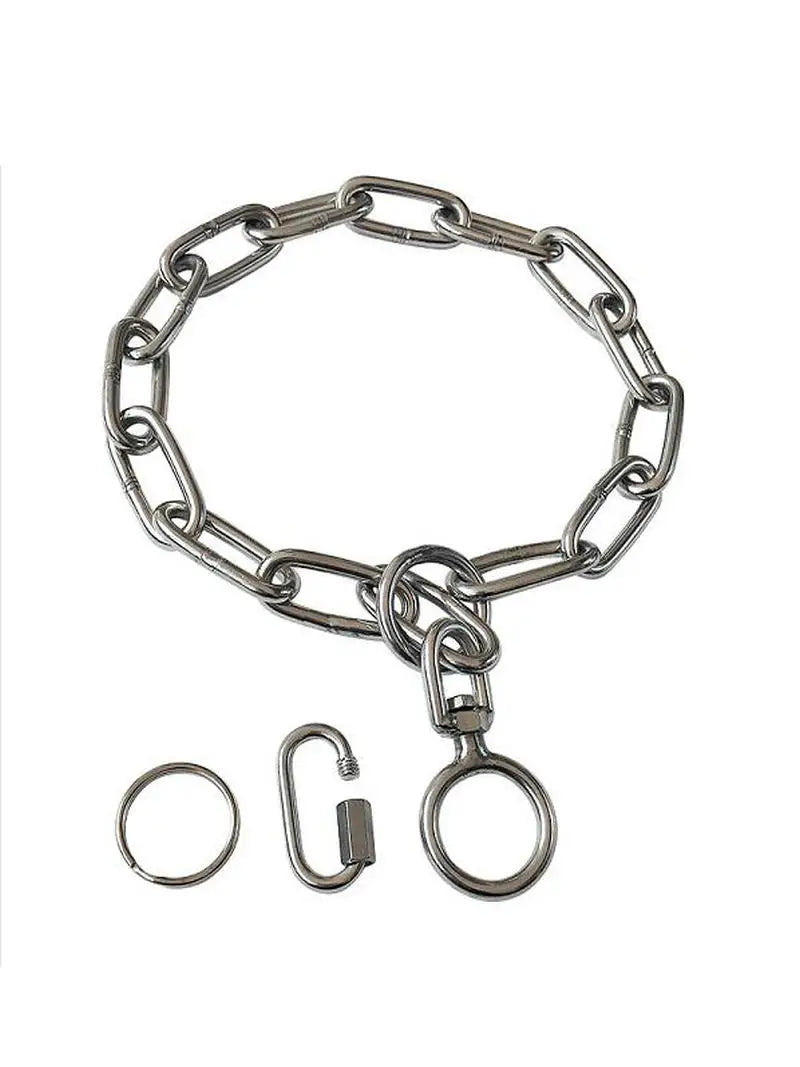 HQ SD01 High Quality Stainless Steel 304 P Chain No Knot 360 Degree Swivel Dog Leash Collar 10 Sizes