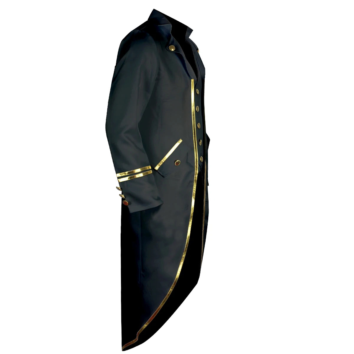 Halloween Costume Men Tuxedo Medieval Vintage Costume Male Mid-Length Punk Vintage Gilt Tuxedo Stage Performance Clothing