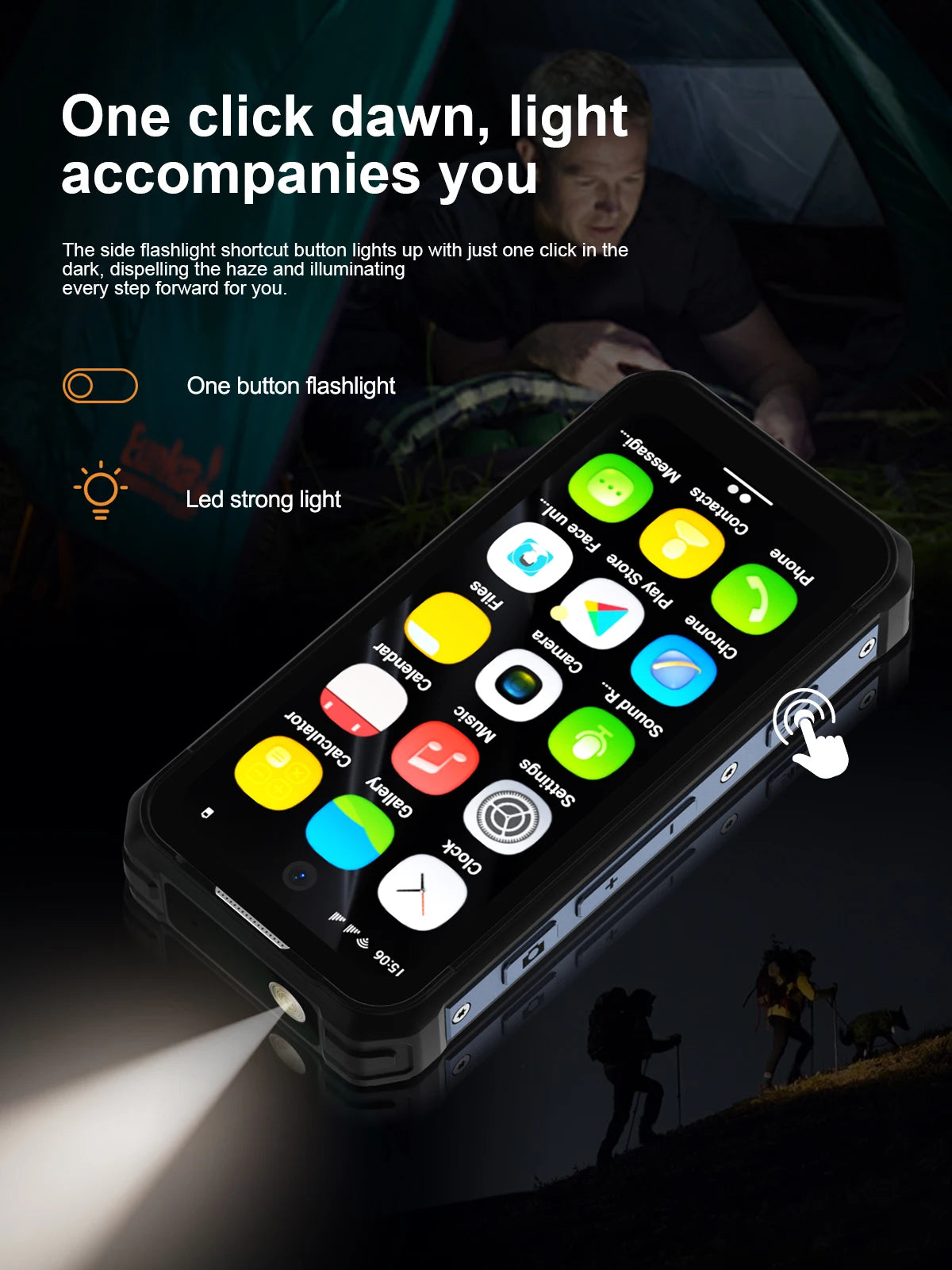 SERVO TANK500 4G PTT Smartphone Android 12 6+128GB Dual Camera 5MP+13MP 3.88"Display IP68 Waterproof Rugged Mobile Phone 3000mAh