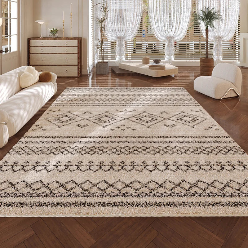 VIKAMA New Design Warm Wave Retro Winter Warm Non-slip Floor Mats Living Room Bedroom Sofa Washable Dirt-resistant Carpet