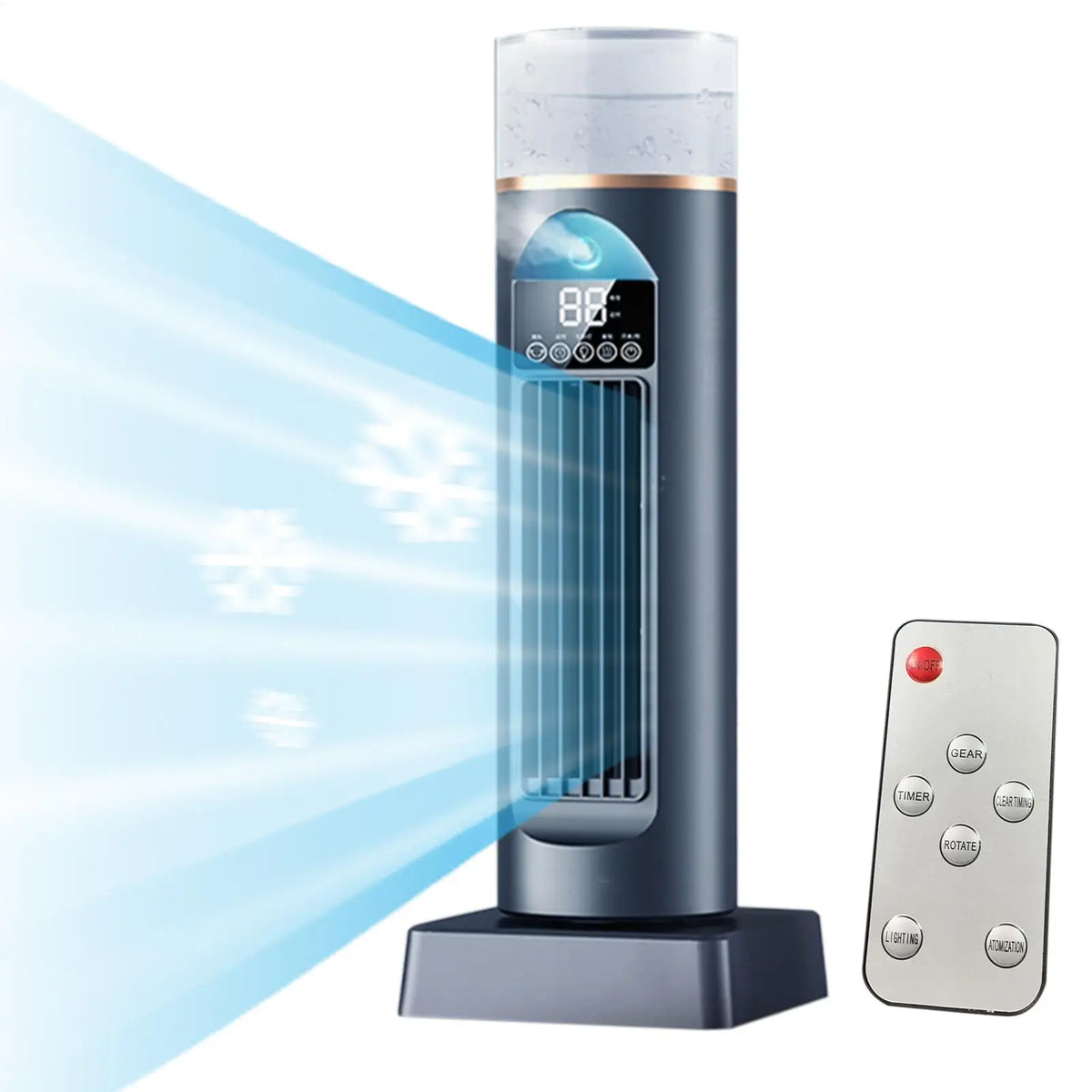 USB Leafless Spray Fan Blow Cold Air Space Cooler Bladeles Cooling Fans Quiet Cool Bladeless Gadgets With Timer & Remote