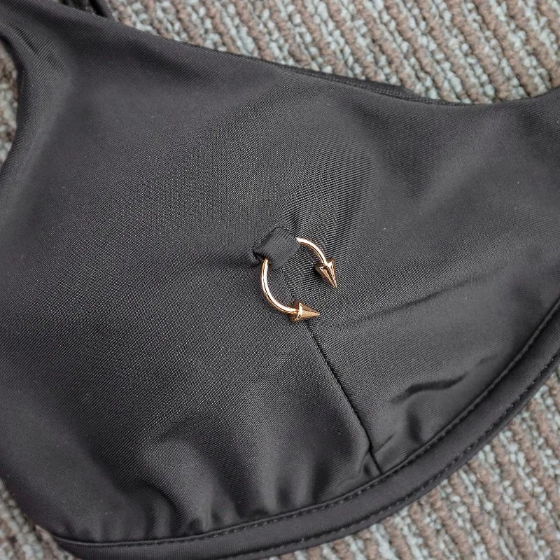 2026 Female Bikini Set Black Biquini Bathing Suit Thong Push Up Bikinis Sexy Women Swimsuit Swimwear Swimming Suits Beachwear