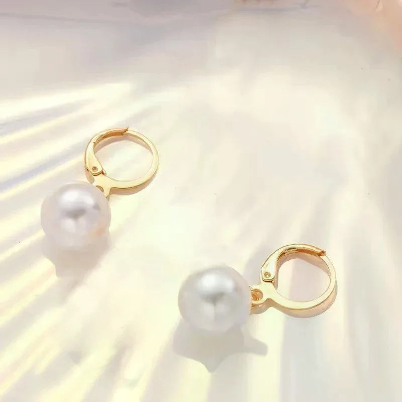 2 Pieces Of Round Pearl Jewelry Set, Earrings, Pendants, Necklaces, Ladies' Exquisite And Fashionable Wedding Jewelry Set,Gifts