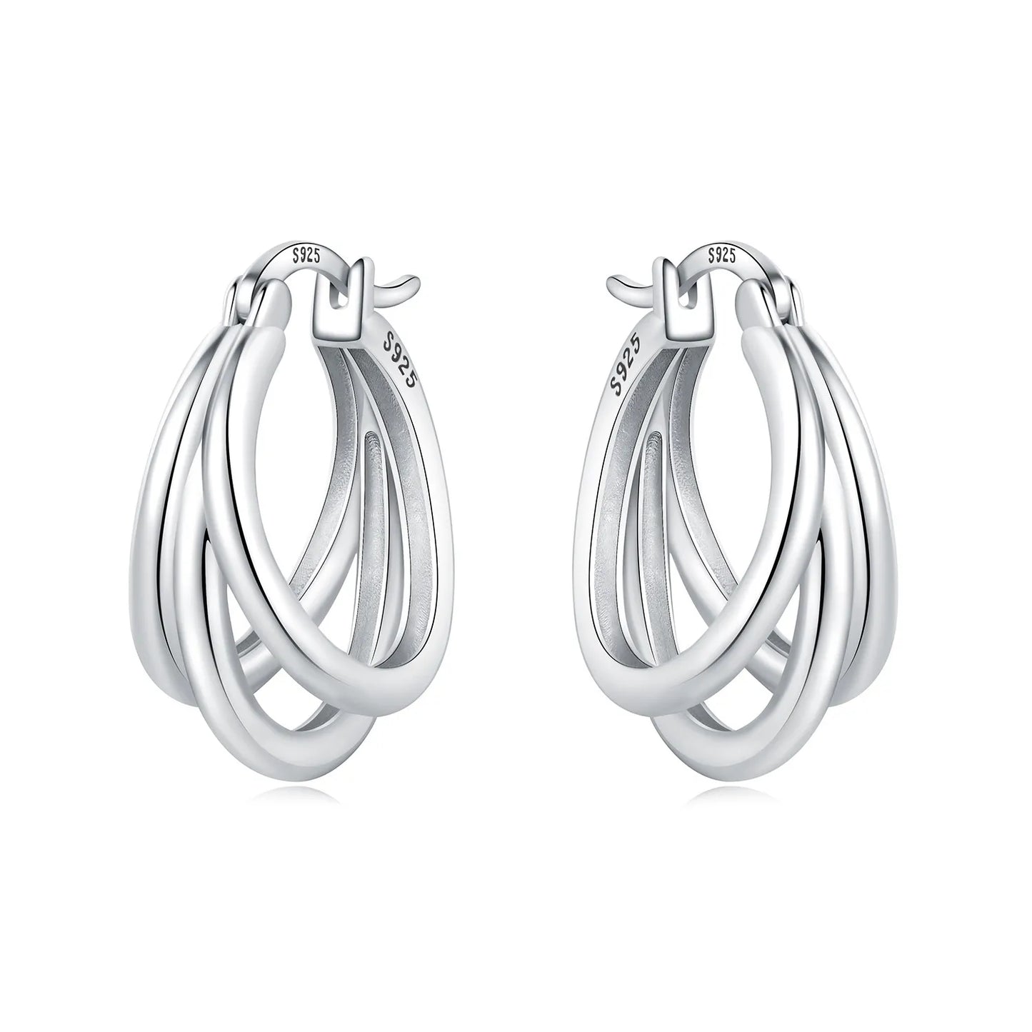 925 Sterling Silver Needle Iris Flower Hoop Earrings for Women Original Elegant Versatile Jewelry Birthday Party Fine Gift 2026