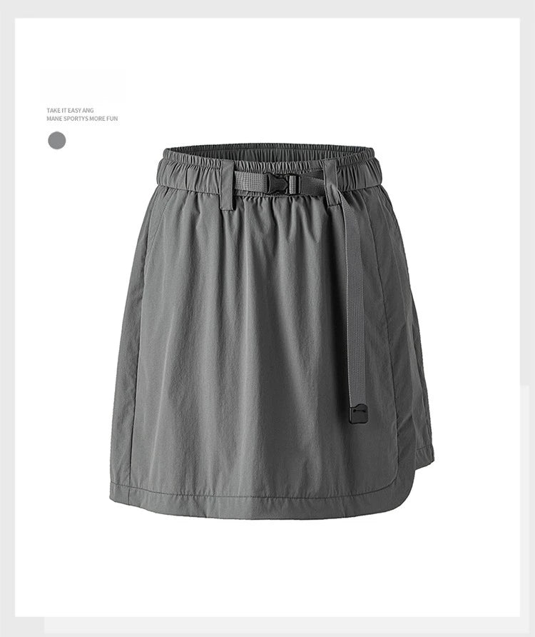 Women's UPF2000+ UV Protection Skort High Waist Hiking Skirt Shorts Quick Dry Cooling Summer Tennis Sports Skirt with Pouch