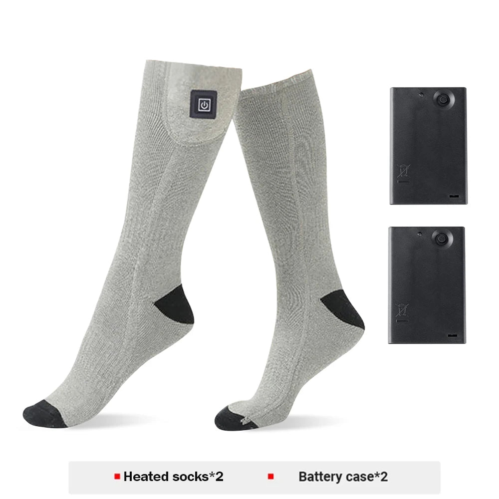 Winter Heated Socks Battery Case Thermal Socks Men's Women's Heating Foot Warmer Electric Socks Warm Sock Cycling Ski