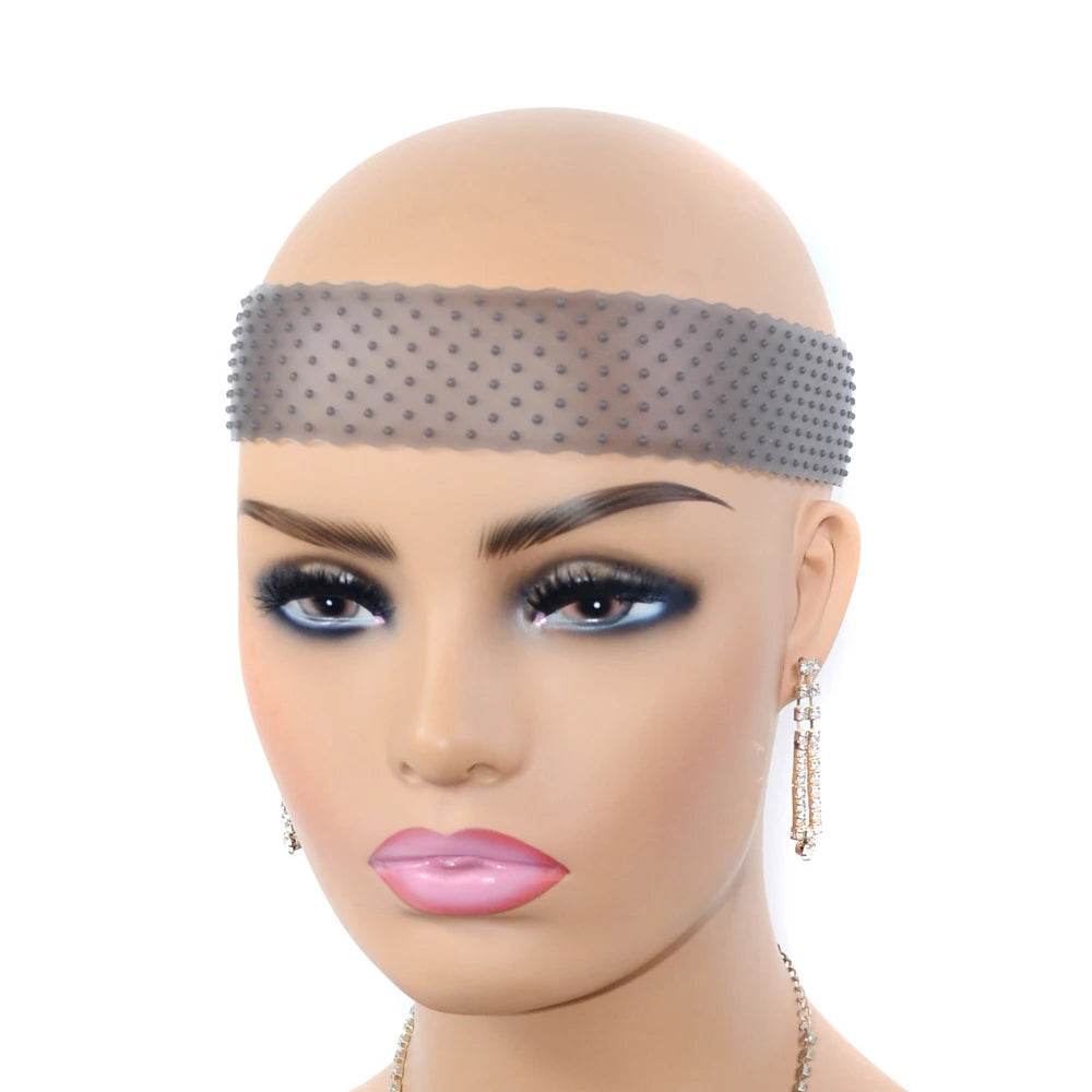 Silicone Bands for Fix Hair Wigs Good Quality Elastic Headband for Grip Hair Extra Hold Transparent Rubber Non-Slip Head Band