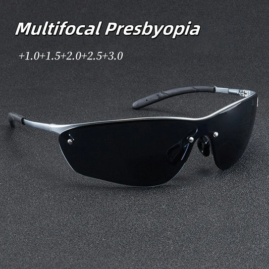 Near Far Dual-use Presbyopia Glasses Anti Slip Ultra Light Reading Eyeglasses Multifocal Eye Protection Far Sight Goggle To +3.0