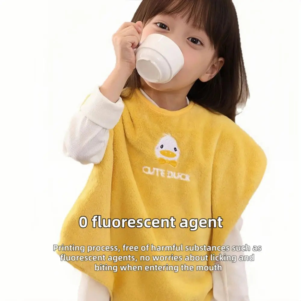 New Soft Bibs Skin Friendly Water Absorbent Children's Washcloth Adjustable Snaps Toddler Face Towel for Feeding Eating