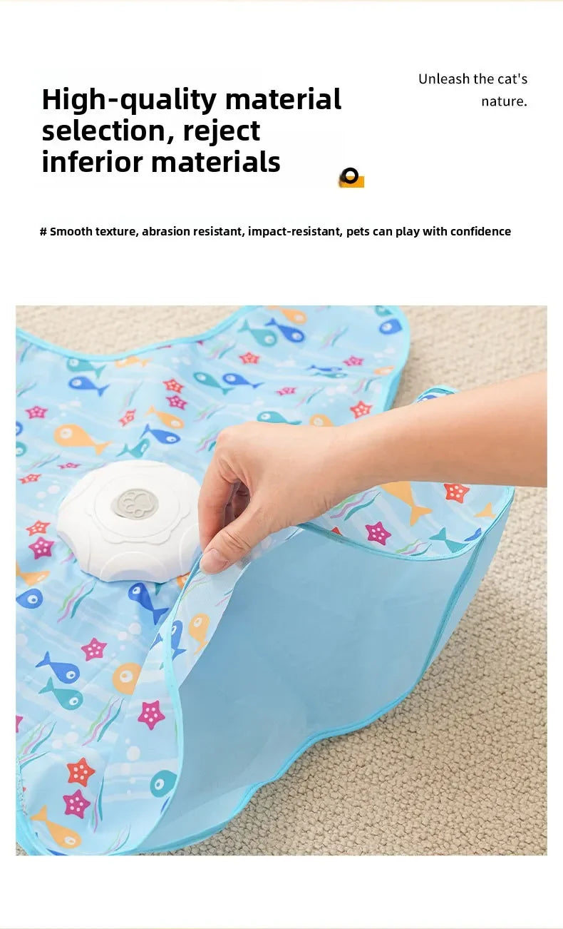 Cat and Dog Toy Interactive Hide and Seek Cat Toy with Mouse Squeak Motion Activated Mobile Hidden Feather Kitten Teasing Toy