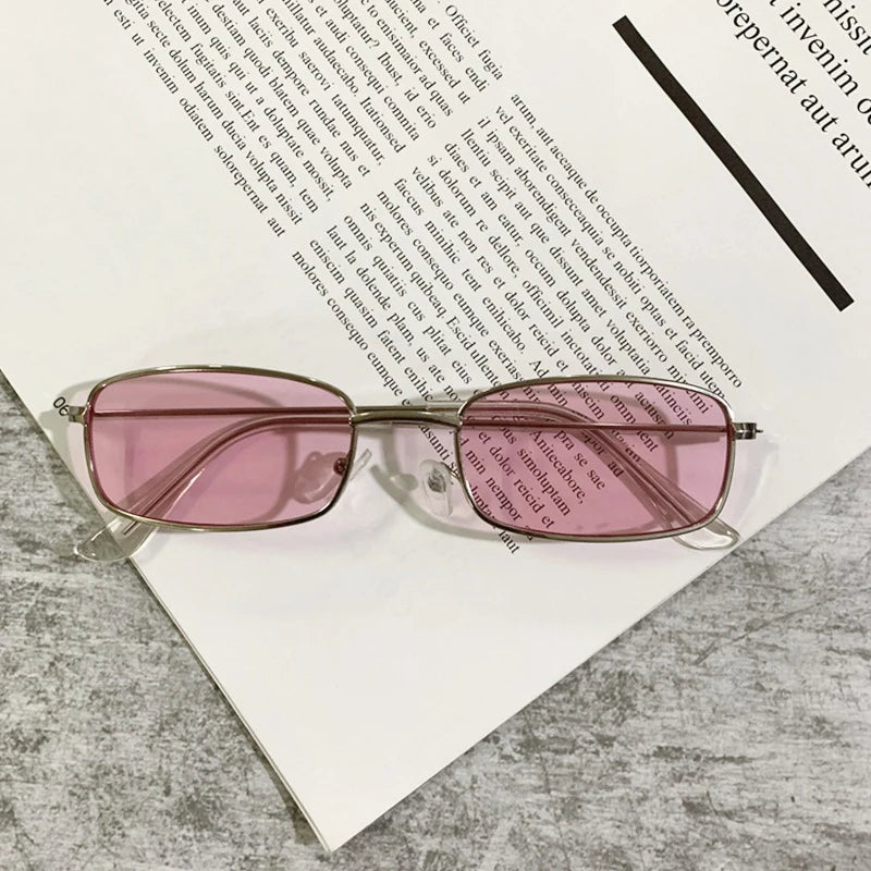 Fashion Retro Small Square Frame Sunglasses For Women Men Rectangle Sun Glasses Summer UV Protection Shades Vintage Eyewear