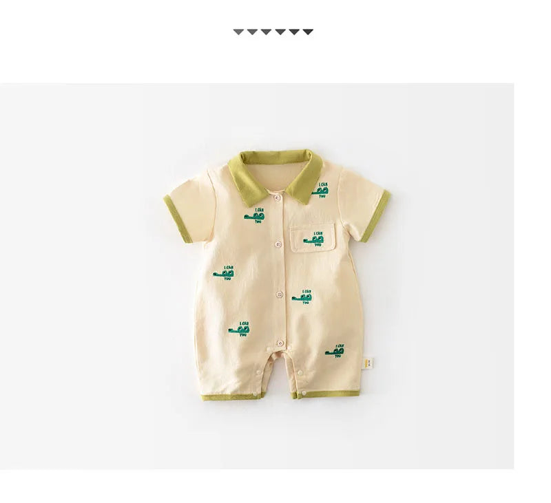MILANCEL 2024 Baby Summer Clothes Crocodile Boys Romper Cotton Baby Boy Jumpsuit Newborn Clothing
