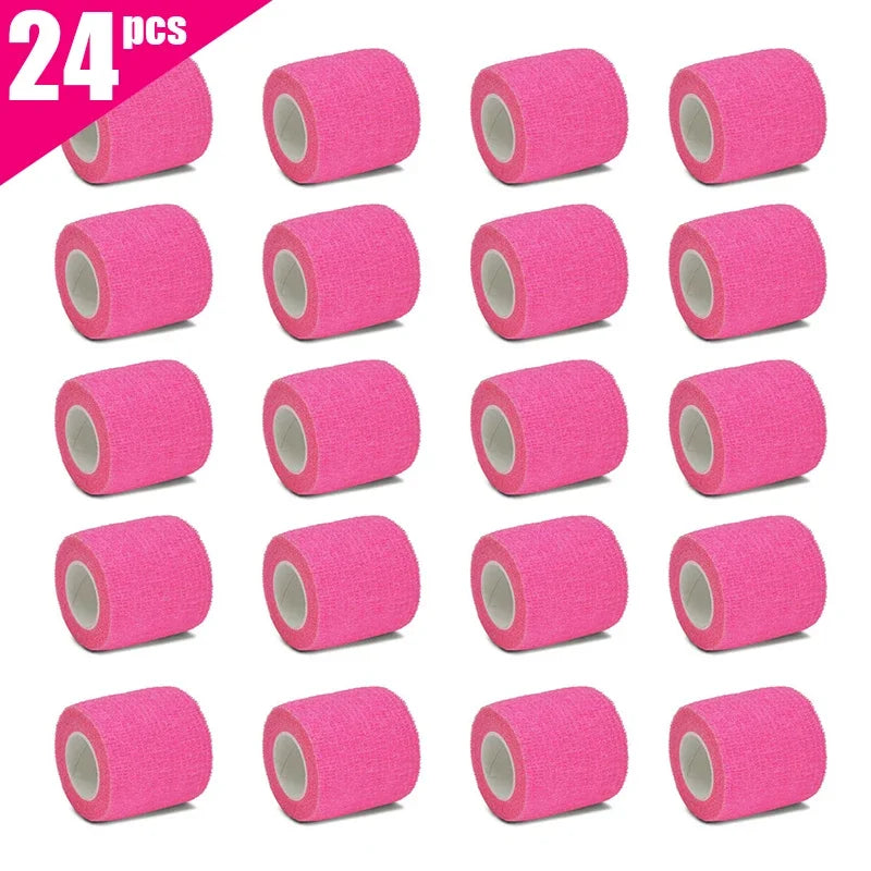 6/12/24pcs Self Adhesive Bandage Wrap, Cohesive Bandage Wrap for Sport & Athletic, Breathable Vet Wrap for Wounds