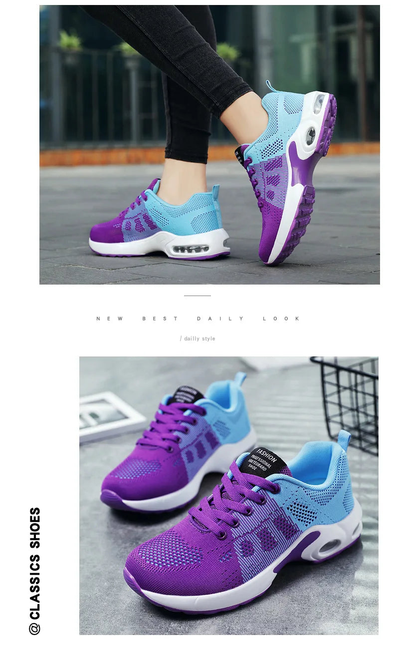 Mesh Women Running Shoes Breathable Casual Shoes Outdoor Light Weight Pink Tenis Sports Shoes Casual Walking Sneakers for Wamen