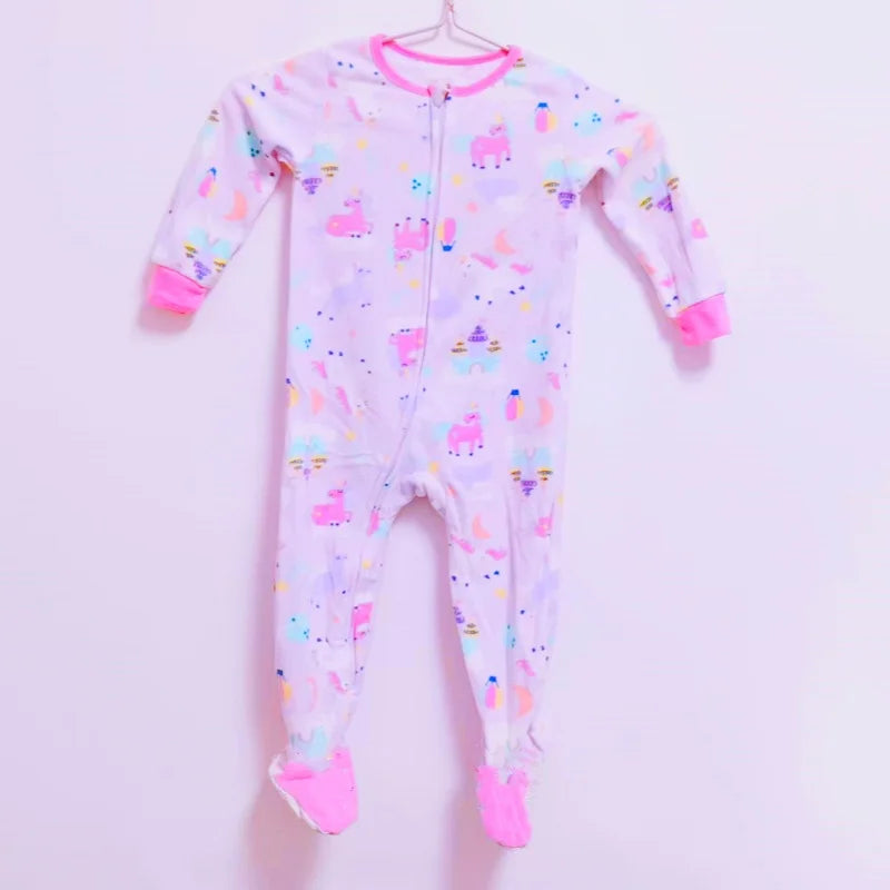 Autumn and Winter Children's Smooth Fleece Hanie Men and Girls Pajamas Baby Ridiculous Clothes to Increase the Code Package Feet