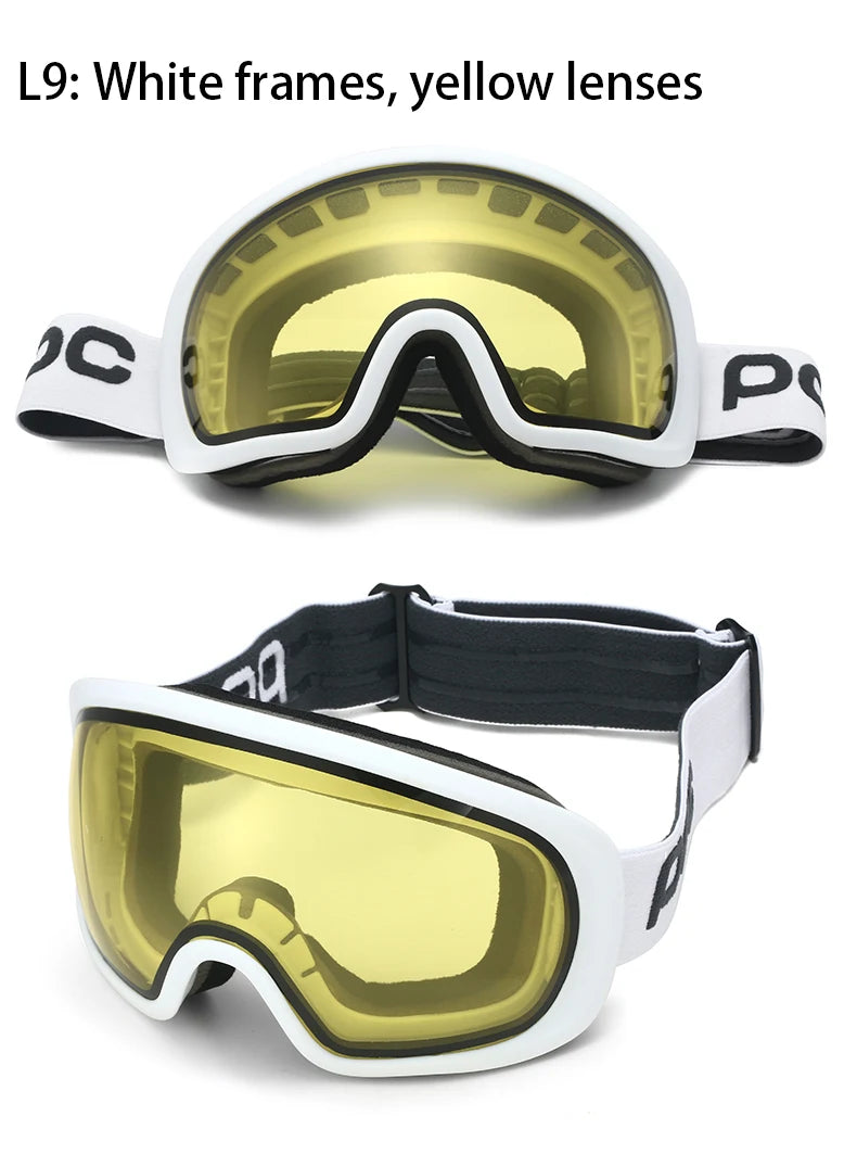 Snow Ski Goggles Snowboarding Skiing Mask for Men Women Anti-Fog Lens Kit UV400 Protection Snowmobile Glasses Motorcycle