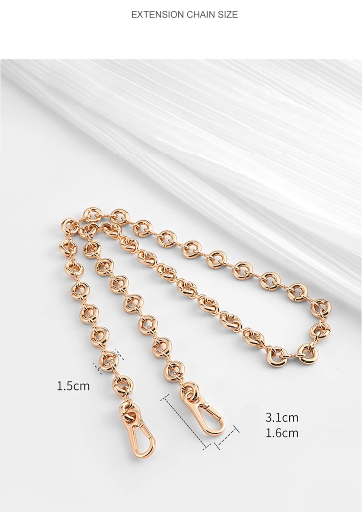 New Women Replaceable Alloy Bag Chain Strap Detachable Purse Handbag Bag Straps Resin Crossbody DlY Shoulder Bag Accessories